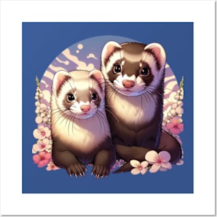 Ferret couple Posters and Art